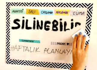 DIY: Silinebilir Haftalık Planlayıcı